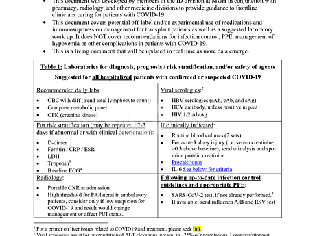 Recommandations de traitement des patients COVID-19 du Massachusetts General Hospital