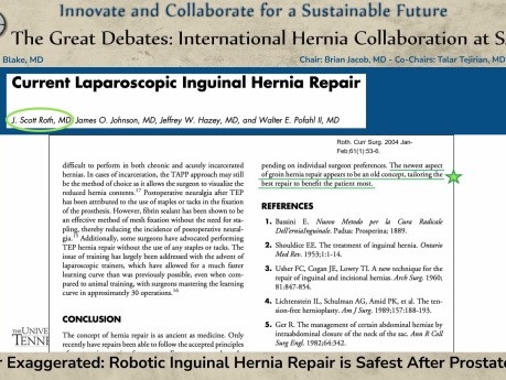 La Réparation Robotisée d'une Hernie Inguinale est plus Sûre après une Prostatectomie