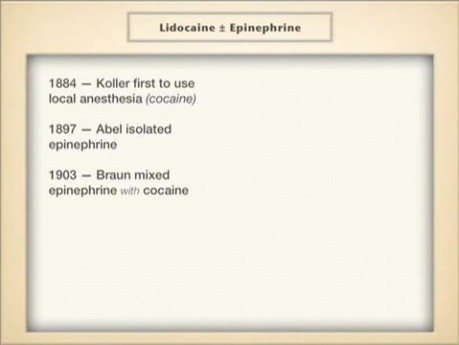 "Lumps and bumps" (changements nodulaires) et lidocaïne.