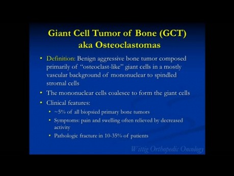 Cours d'oncologie orthopédique - Lésions radiolucides de l'os (TCG, KOA, KOS) - Conférence 7