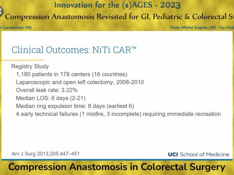 Anastomose par Compression en Chirurgie Colorectale